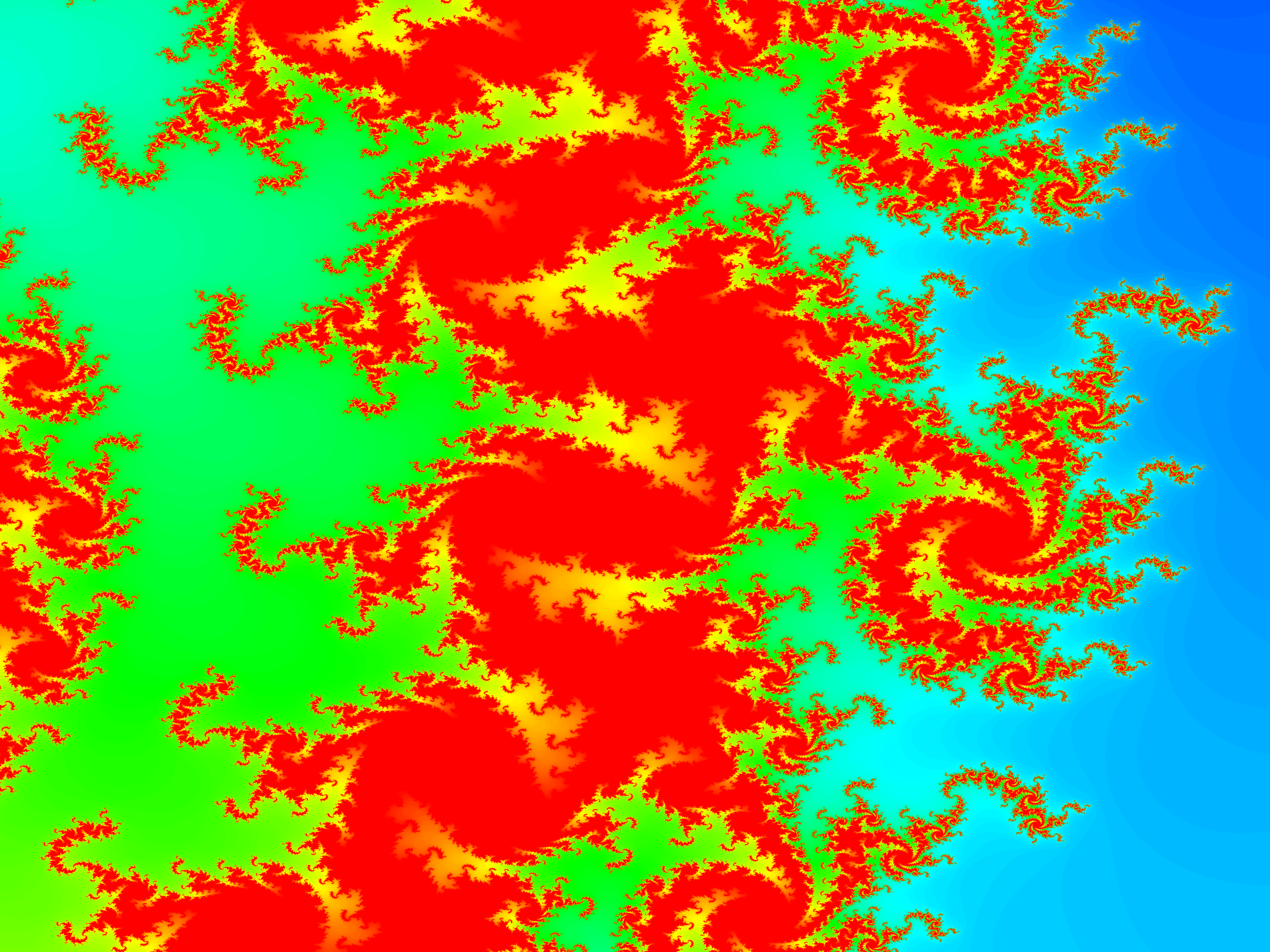 Close-Up - Red on Green-Blue Spectrum