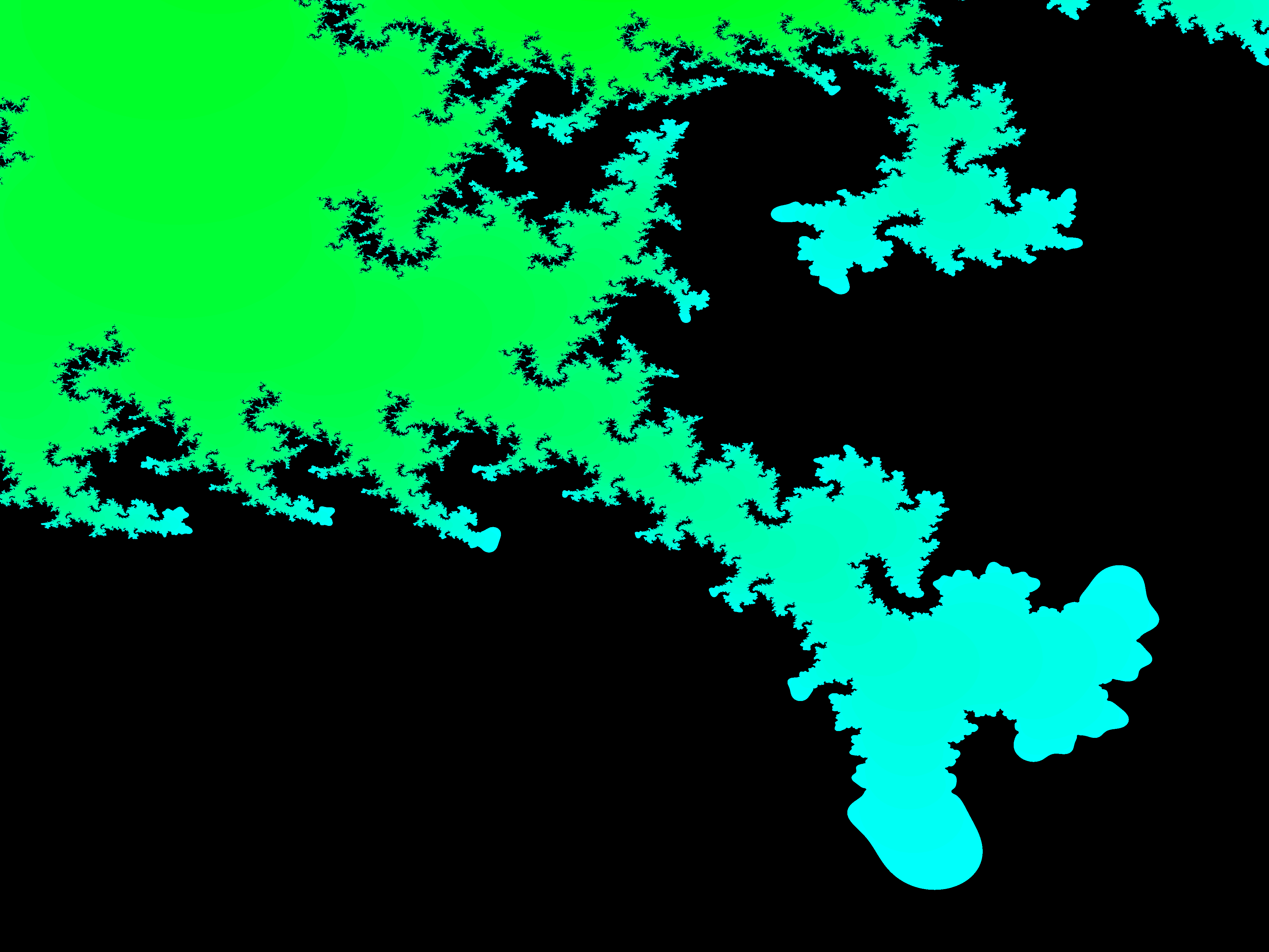 Close-Up - Black on Green Spectrum