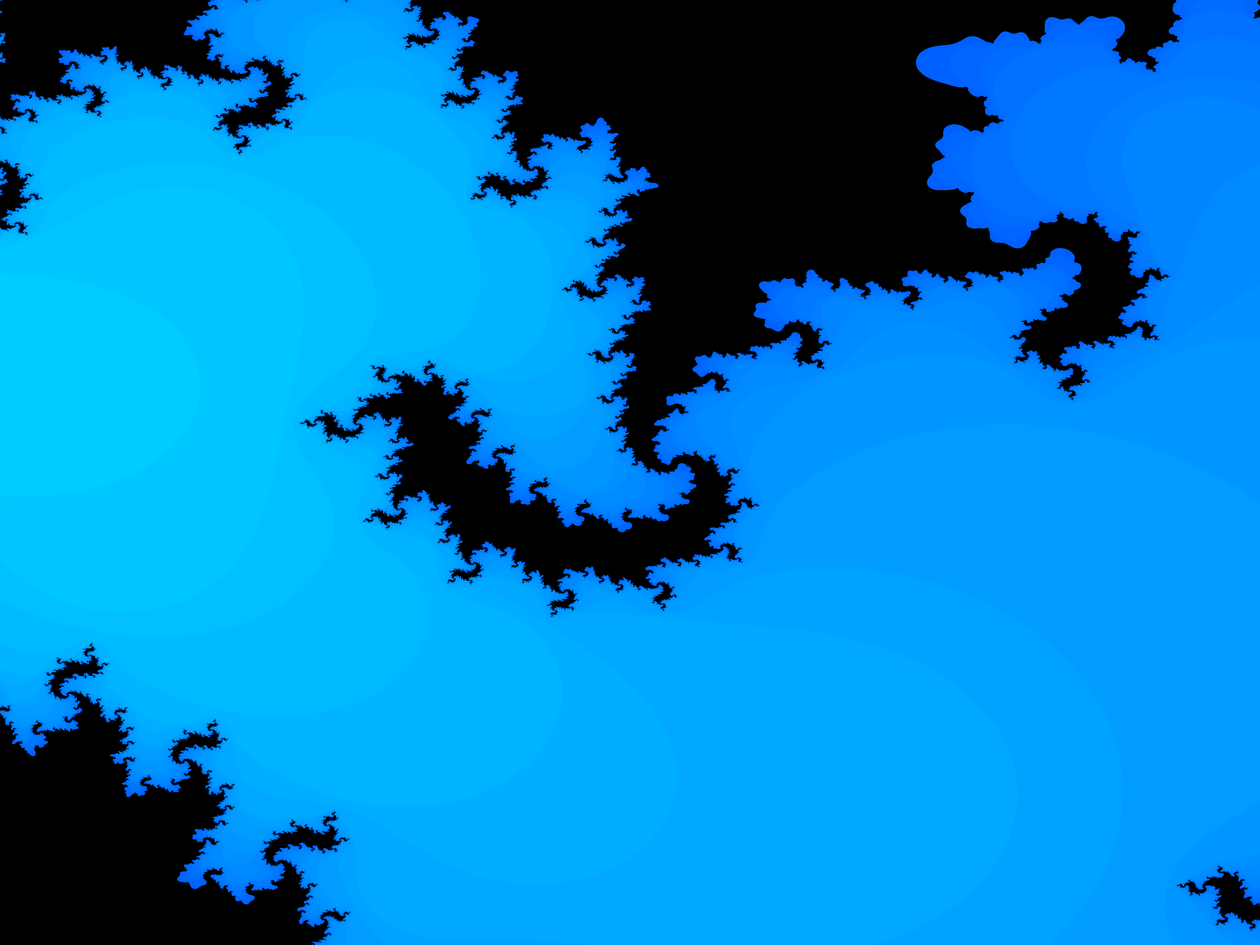 Close-Up - Black on Blue